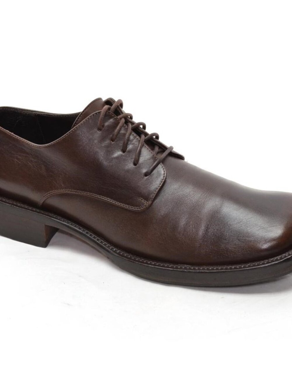 Men Pawelk's Brown Leather Square Toe Oxford 42.5 Italy